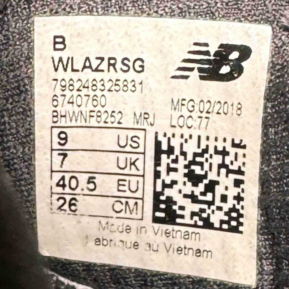 New Balance Fresh Foam Lazr Running Shoes Denim Black Gray Womens‎ 9 Walking